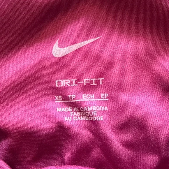 Nike Women's Burgundy Athletic Shorts - Picture 2 of 3